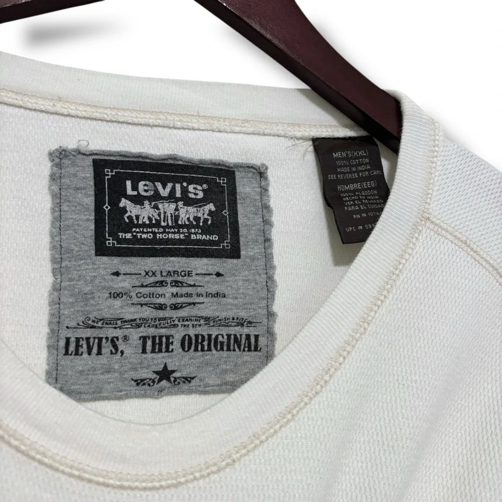 Levi's Men's Long Sleeve Shirt White *Flawed Size XXL‎ 25.5 x 30